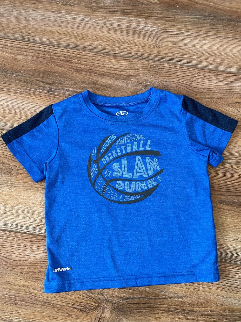 Athletic Works Dri-fit Blue, Short Sleeve Basketball Shirt. Boys size 3T.